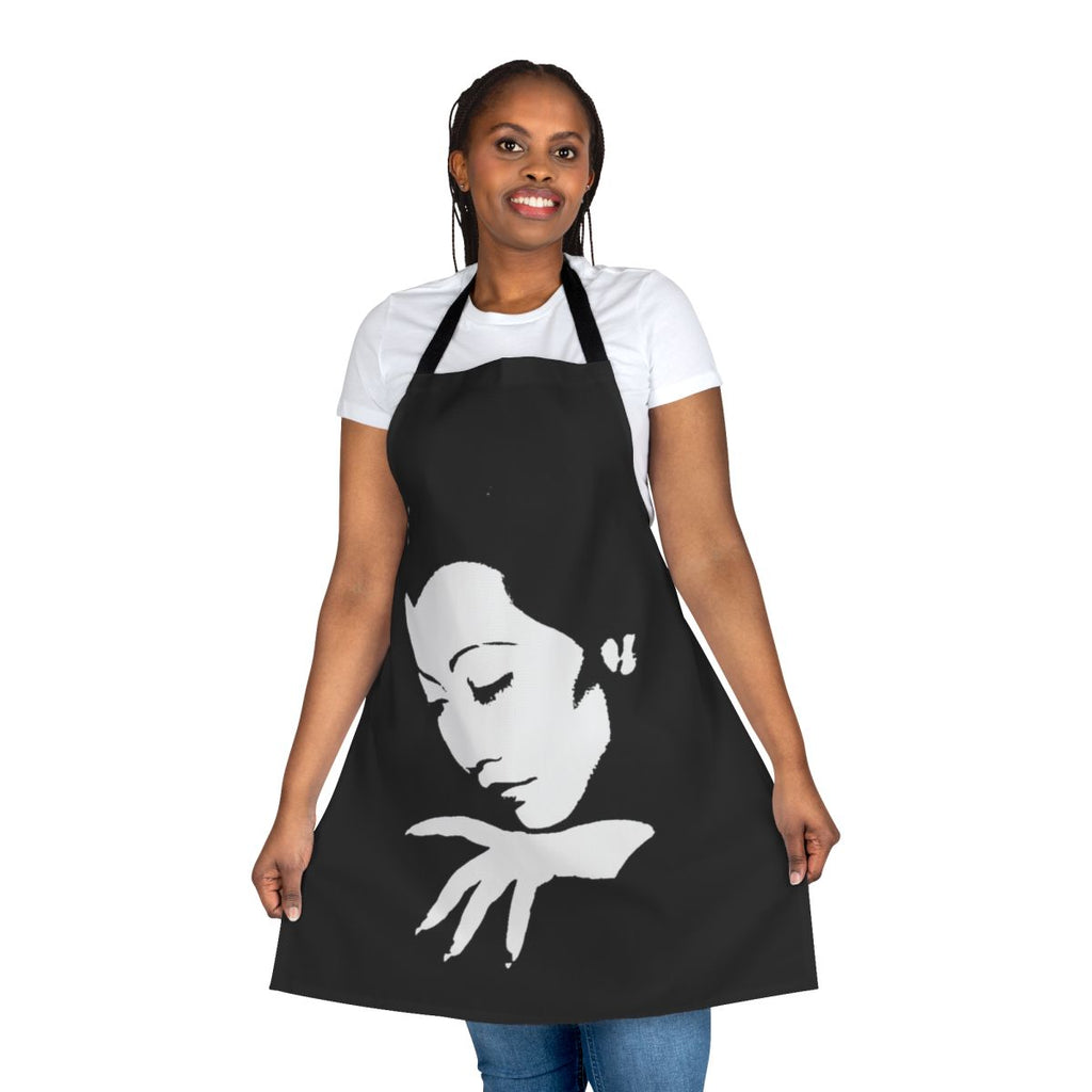 Monochrome apron design with portrait of famous Chinese-American actress Anna May Wong