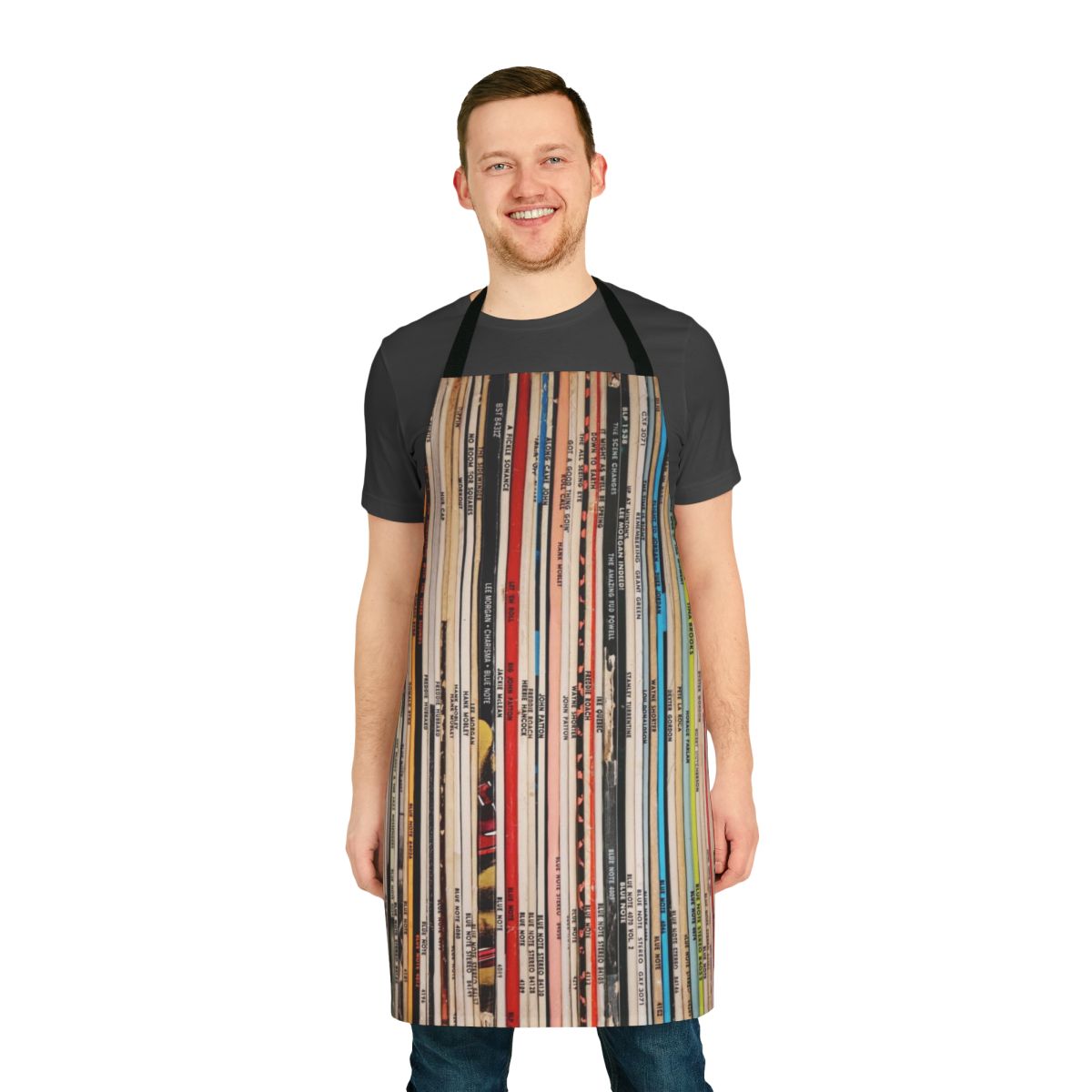Blue Note Jazz Vinyl Collection Apron with Iconic Covers and Artist Names