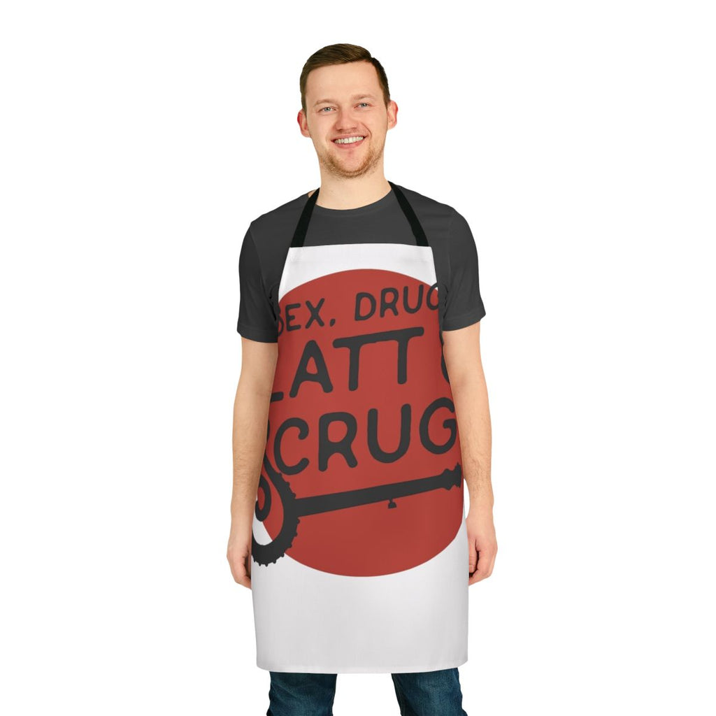 Vintage-style apron featuring a bluegrass music-inspired design