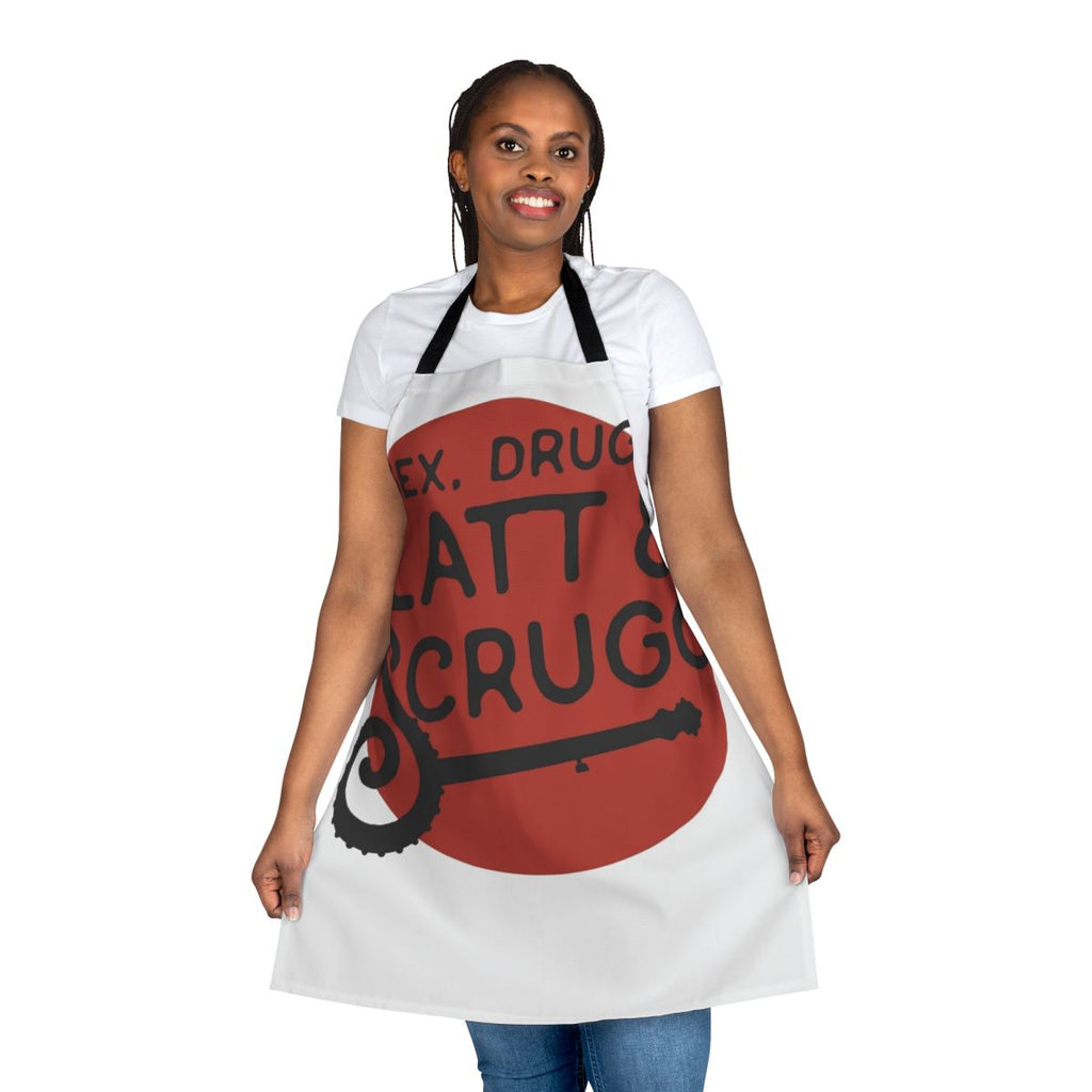 Vintage-style apron featuring a bluegrass music-inspired design