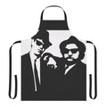 Blues Brothers themed apron with retro 1970s style graphics