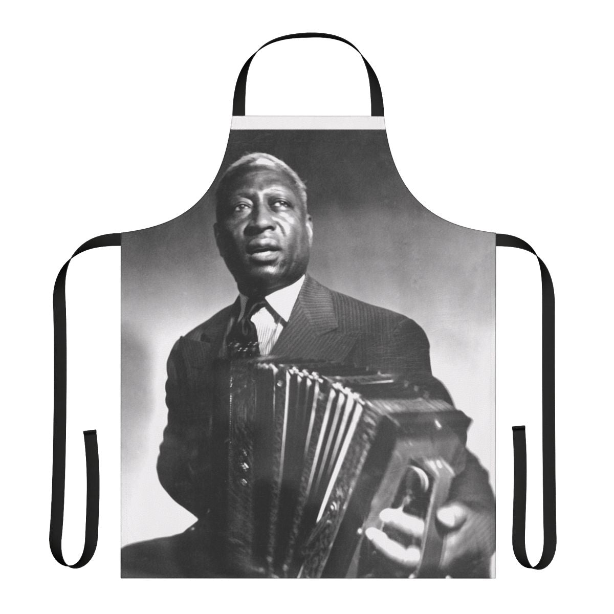 A high-quality apron featuring a vintage-inspired design inspired by the blues music of Leadbelly.