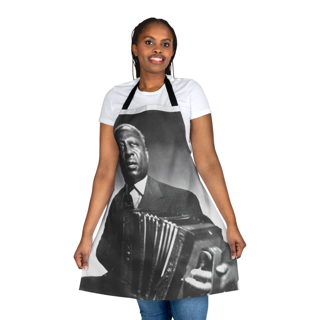 A high-quality apron featuring a vintage-inspired design inspired by the blues music of Leadbelly.