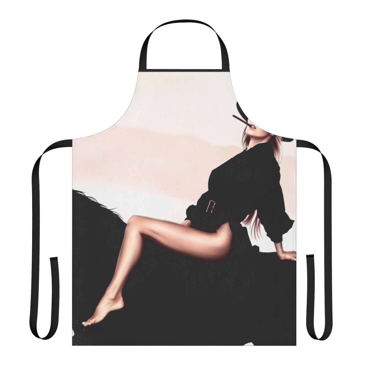 Vintage-inspired apron featuring a retro Hollywood design with Bo Derek imagery
