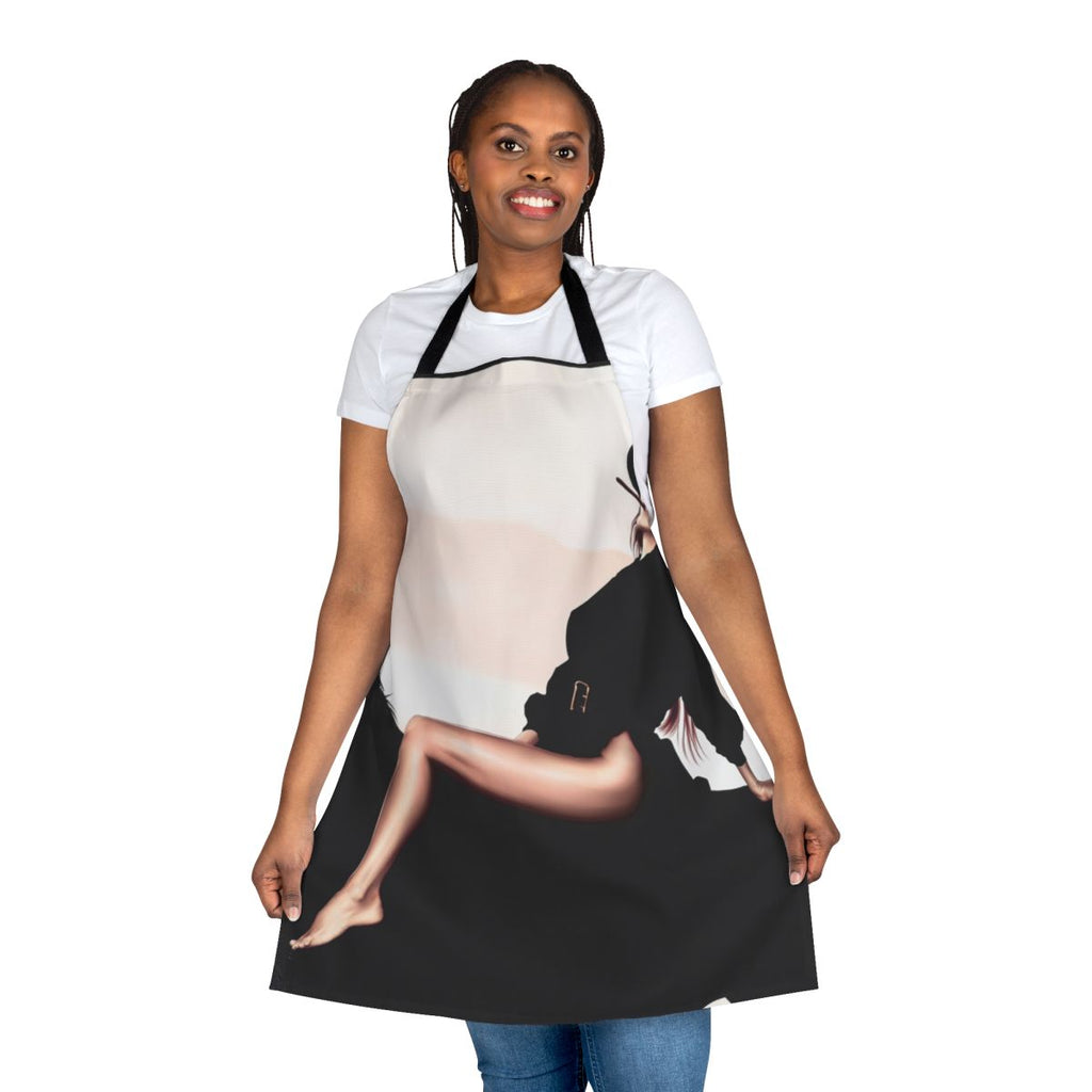 Vintage-inspired apron featuring a retro Hollywood design with Bo Derek imagery