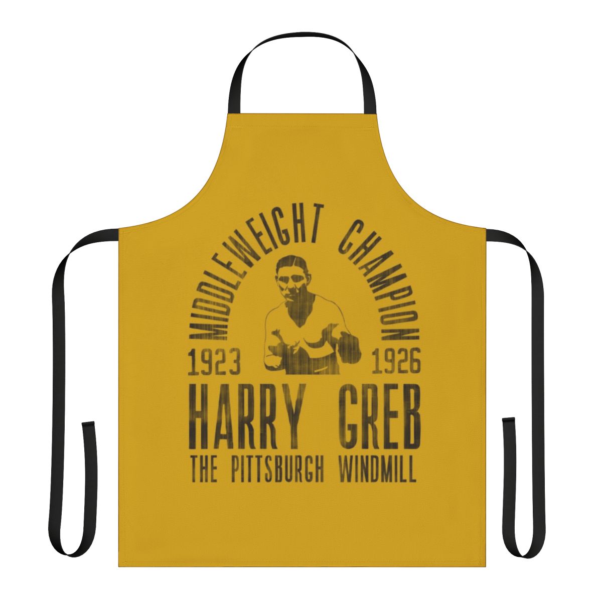 Vintage-inspired boxing apron with minimal, graphic design