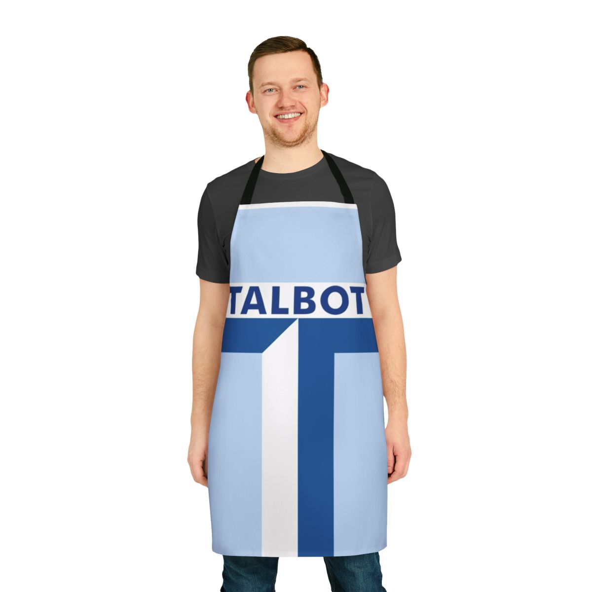 Vintage-inspired City Talbot apron with retro home design graphics