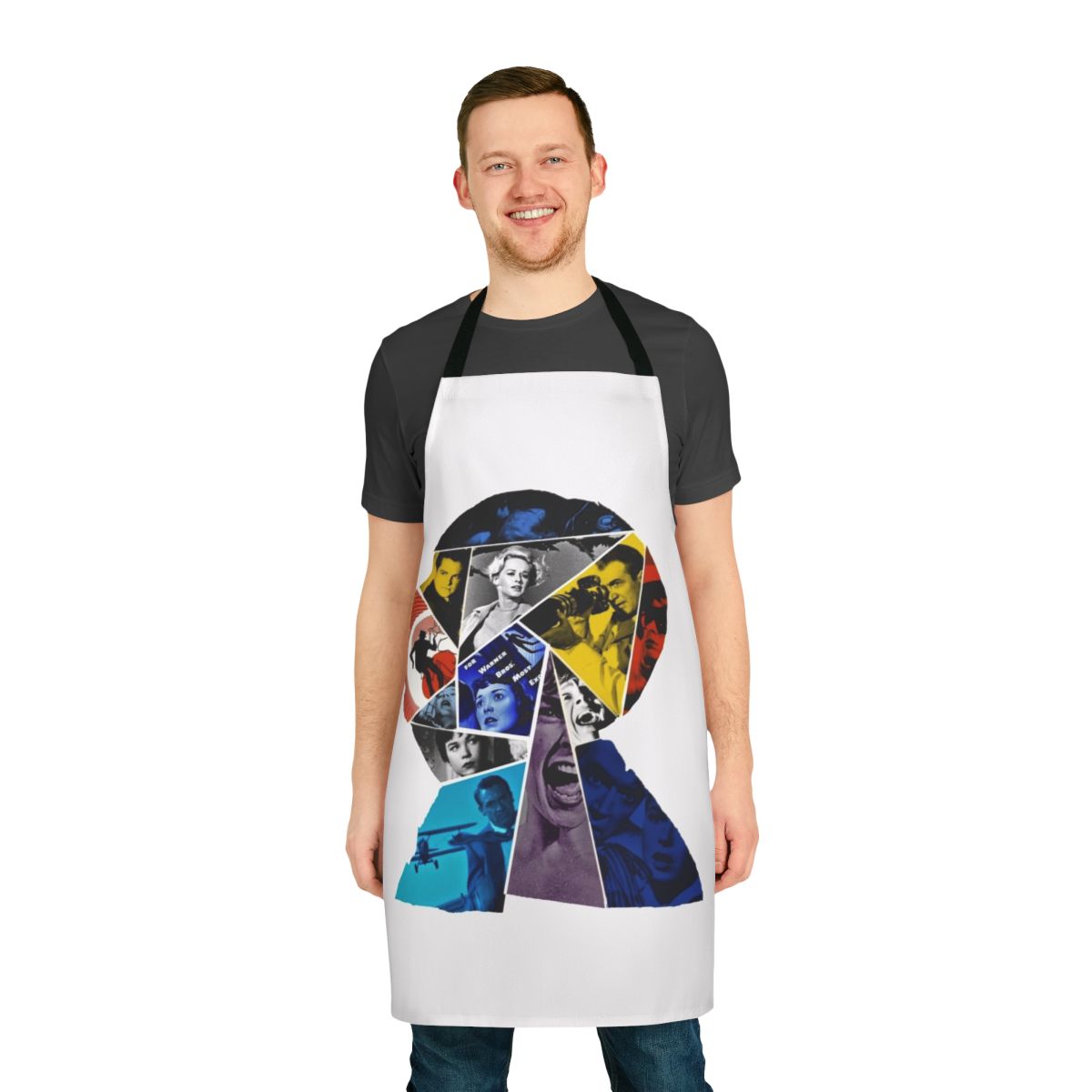 Collage 8 Apron featuring vintage film and cinema-inspired design