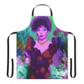 Vintage-style apron featuring the silhouette of actress and LGBTQ+ icon Dame Joan Collins