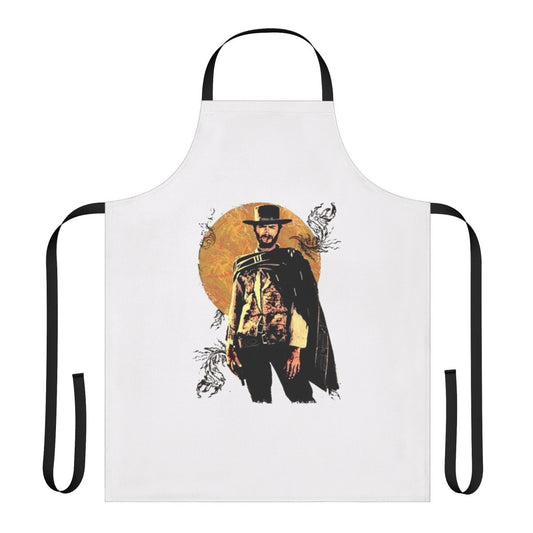Vintage-style apron inspired by classic Clint Eastwood western movies