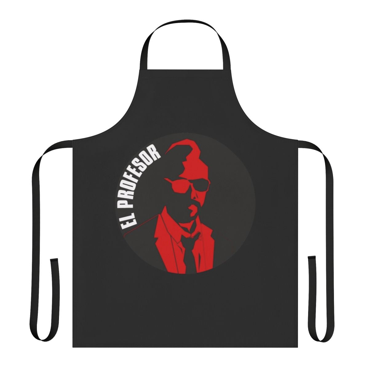 Vintage-inspired apron featuring the character "El Profesor" from the popular TV series Money Heist