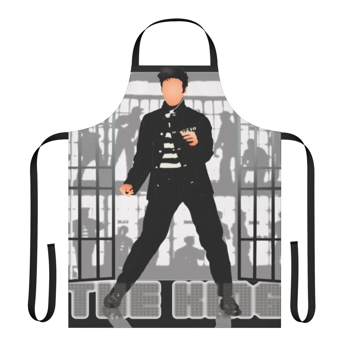 Vintage-inspired Elvis Presley Jailhouse Apron with iconic design