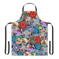 Vintage-inspired Epcot Center apron featuring iconic attractions and characters
