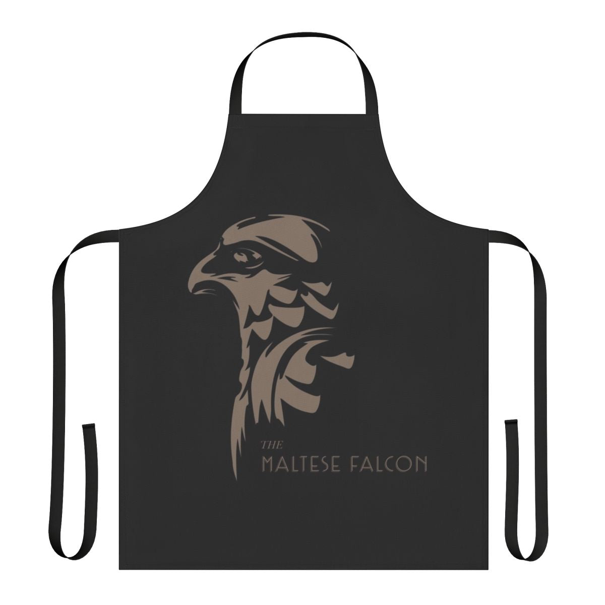 Vintage-inspired apron featuring the iconic imagery of the classic film noir "The Maltese Falcon"