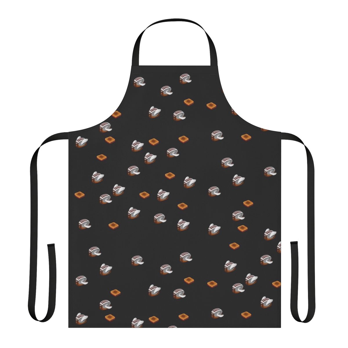 Vintage-inspired apron featuring the classic 'Flying Toasters' screensaver from early Macintosh computers