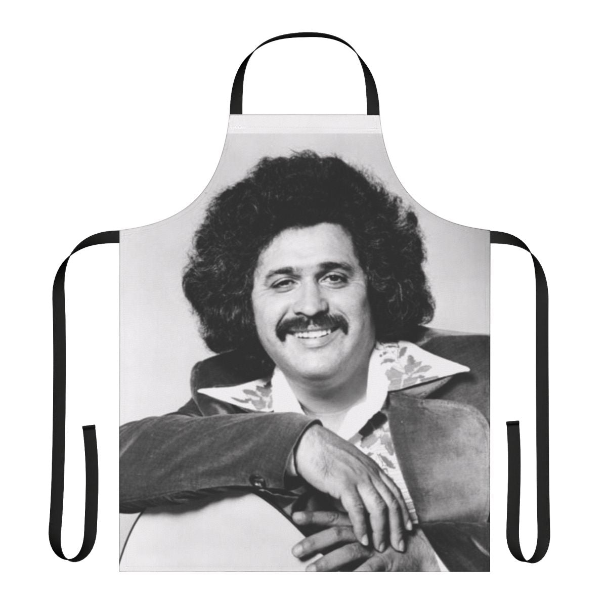 Vintage-inspired retro apron featuring the image of famous musician Freddy Fender