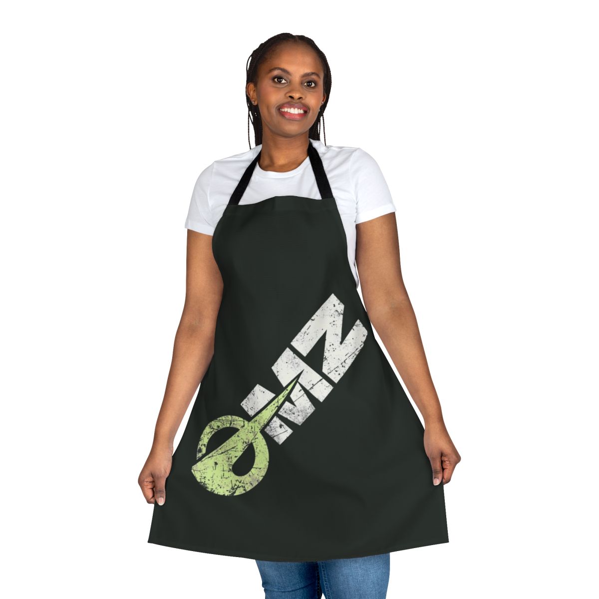 Vintage-inspired German motorcycle apron with distressed and scratched design