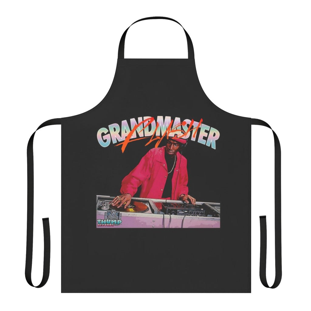 Grandmaster Flash-inspired apron with classic hip hop and old school rap design