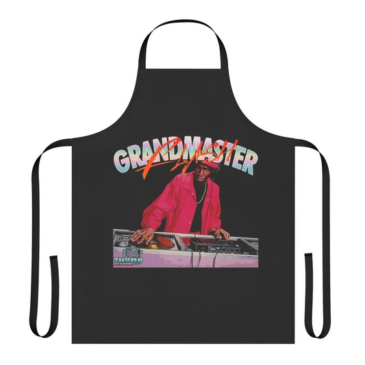 Grandmaster Flash-inspired apron with classic hip hop and old school rap design