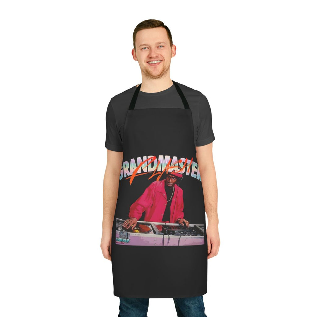 Grandmaster Flash-inspired apron with classic hip hop and old school rap design