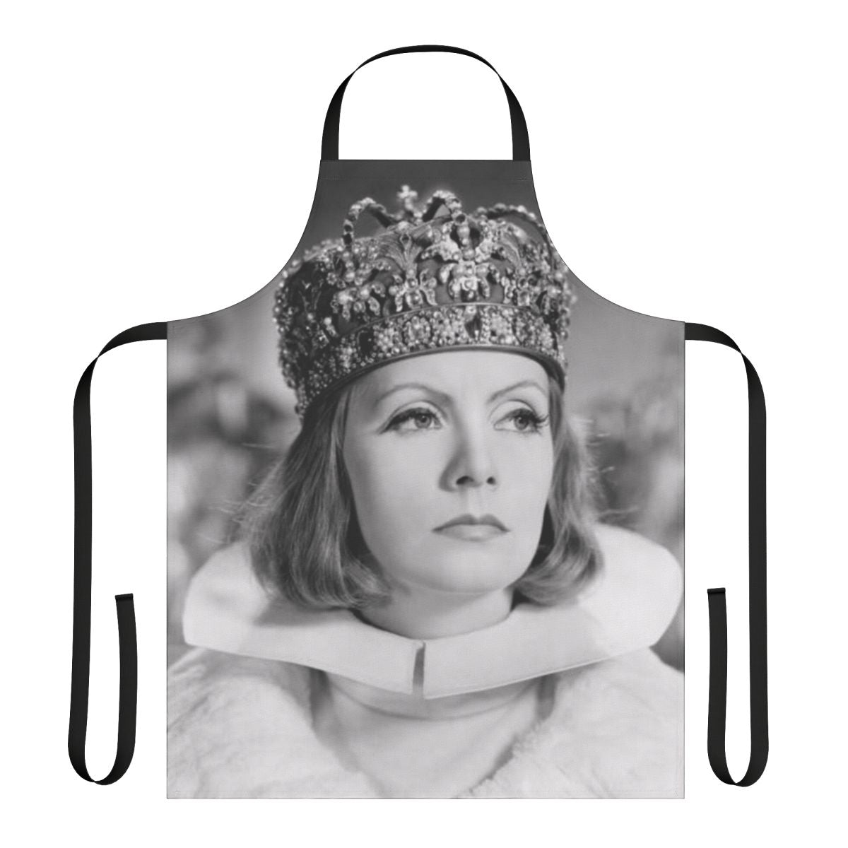 Vintage-style apron featuring the iconic image of classic movie star Greta Garbo