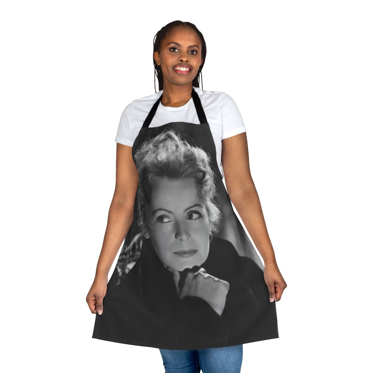 Vintage-inspired apron featuring a portrait of famous actress Greta Garbo