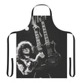 Vintage-inspired guitar music poster printed on an apron for music lovers and guitar enthusiasts.