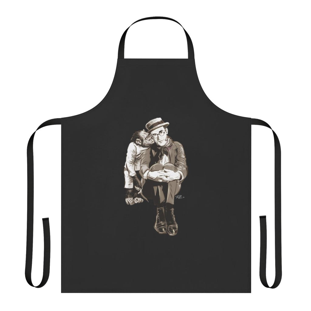Vintage-style apron featuring an illustration of legendary silent film actor Harold Lloyd
