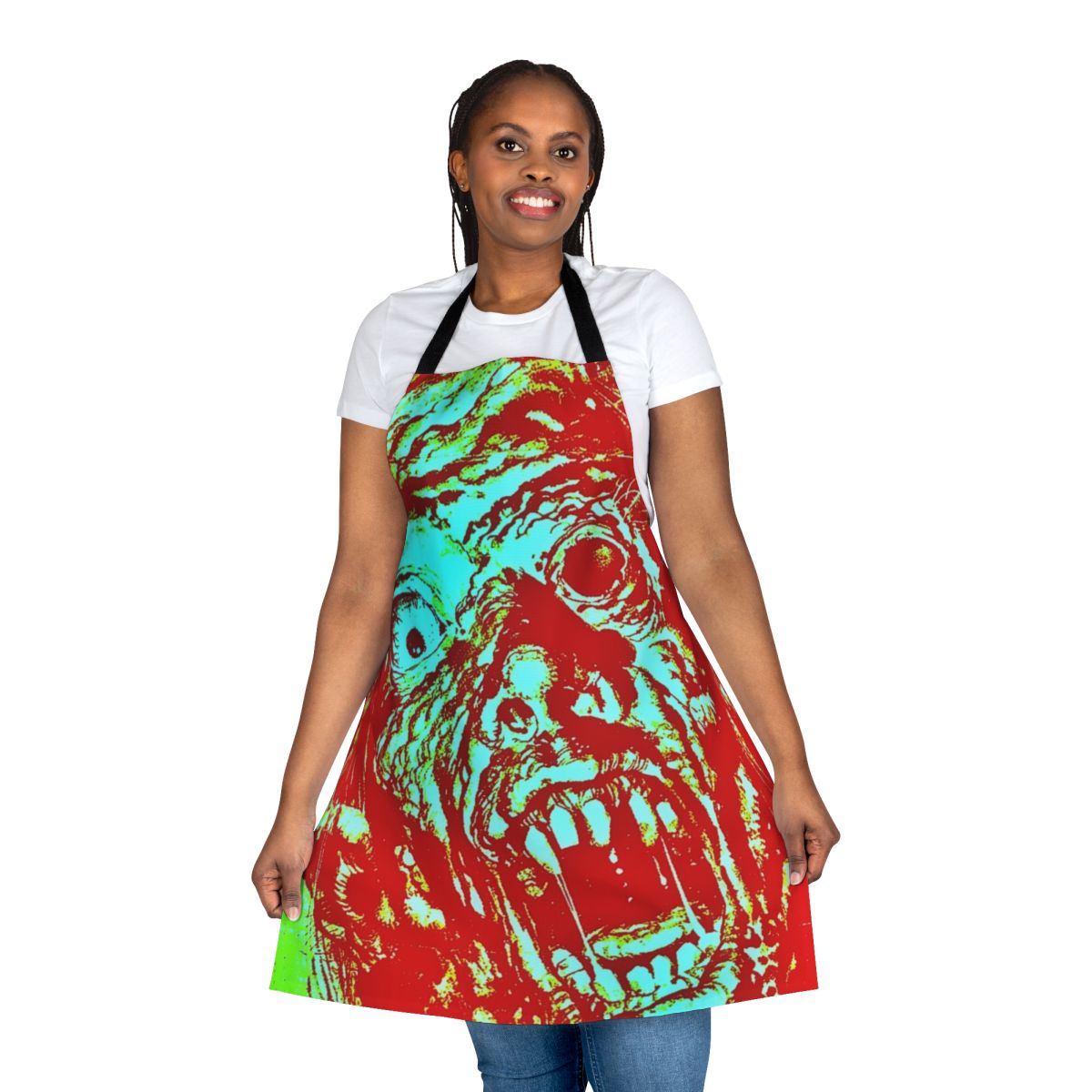 Vintage-inspired horror movie apron featuring the 1960 British horror film "City of the Dead"