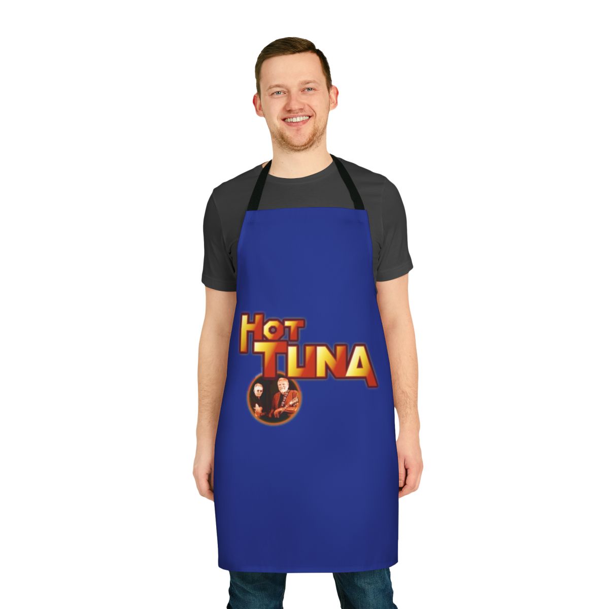 Vintage-inspired apron featuring the Hot Tuna band logo and design