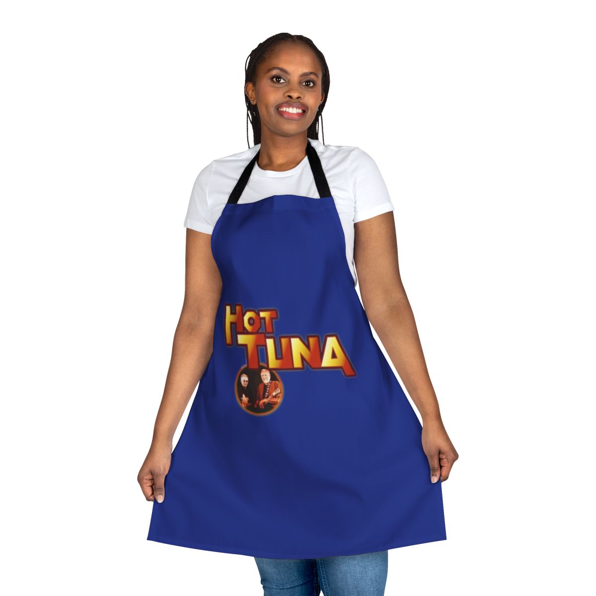 Vintage-inspired apron featuring the Hot Tuna band logo and design