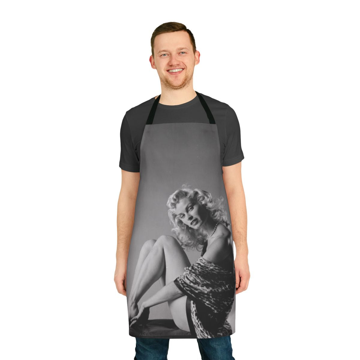 Vintage-style apron featuring the image of classic Hollywood actress Irish Mccalla
