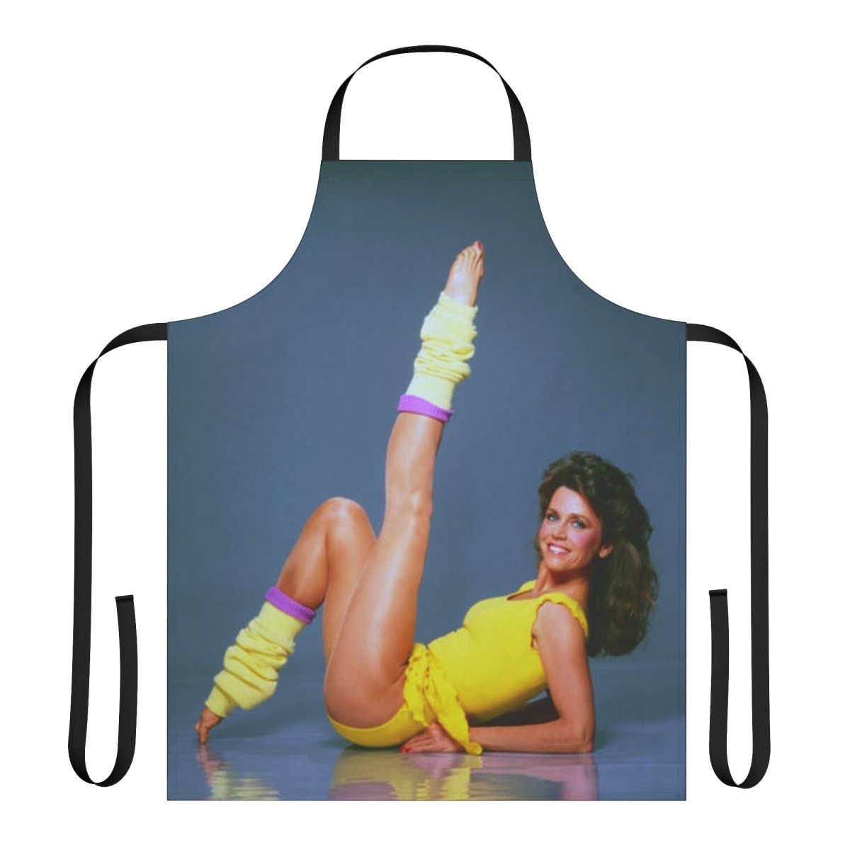 Retro-style apron with Jane Fonda's iconic image