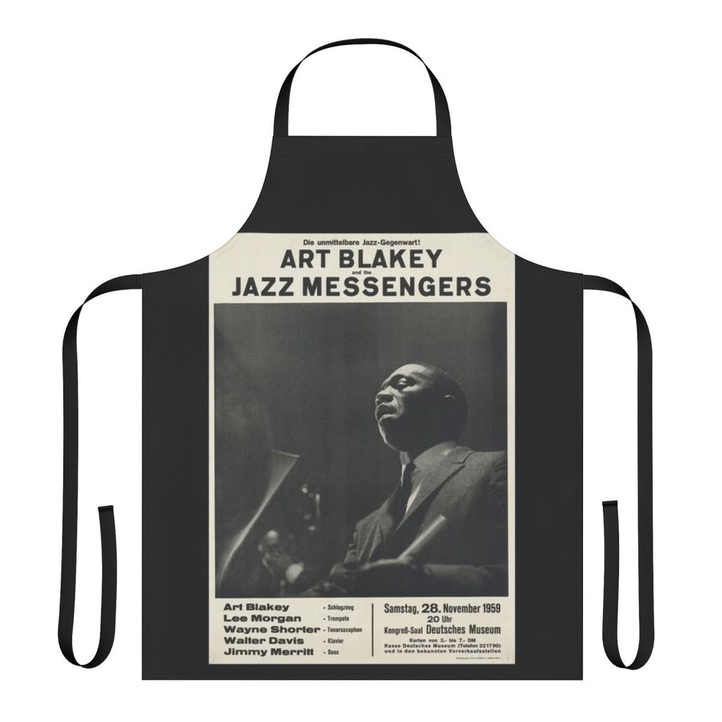 Vintage-inspired apron featuring the iconic Art Blakey and The Jazz Messengers jazz band