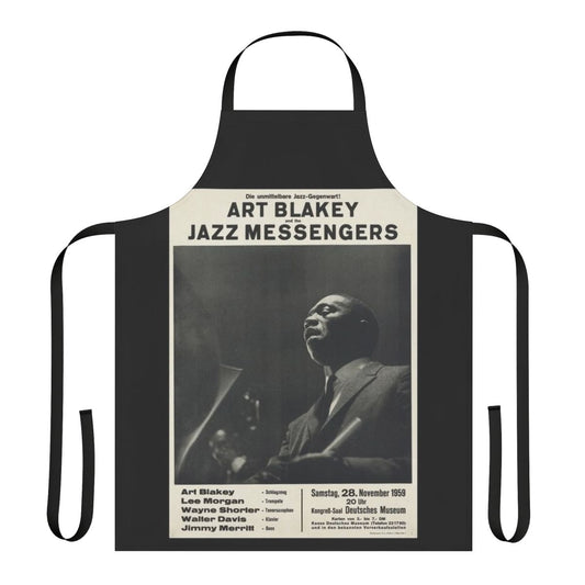 Vintage-inspired apron featuring the iconic Art Blakey and The Jazz Messengers jazz band