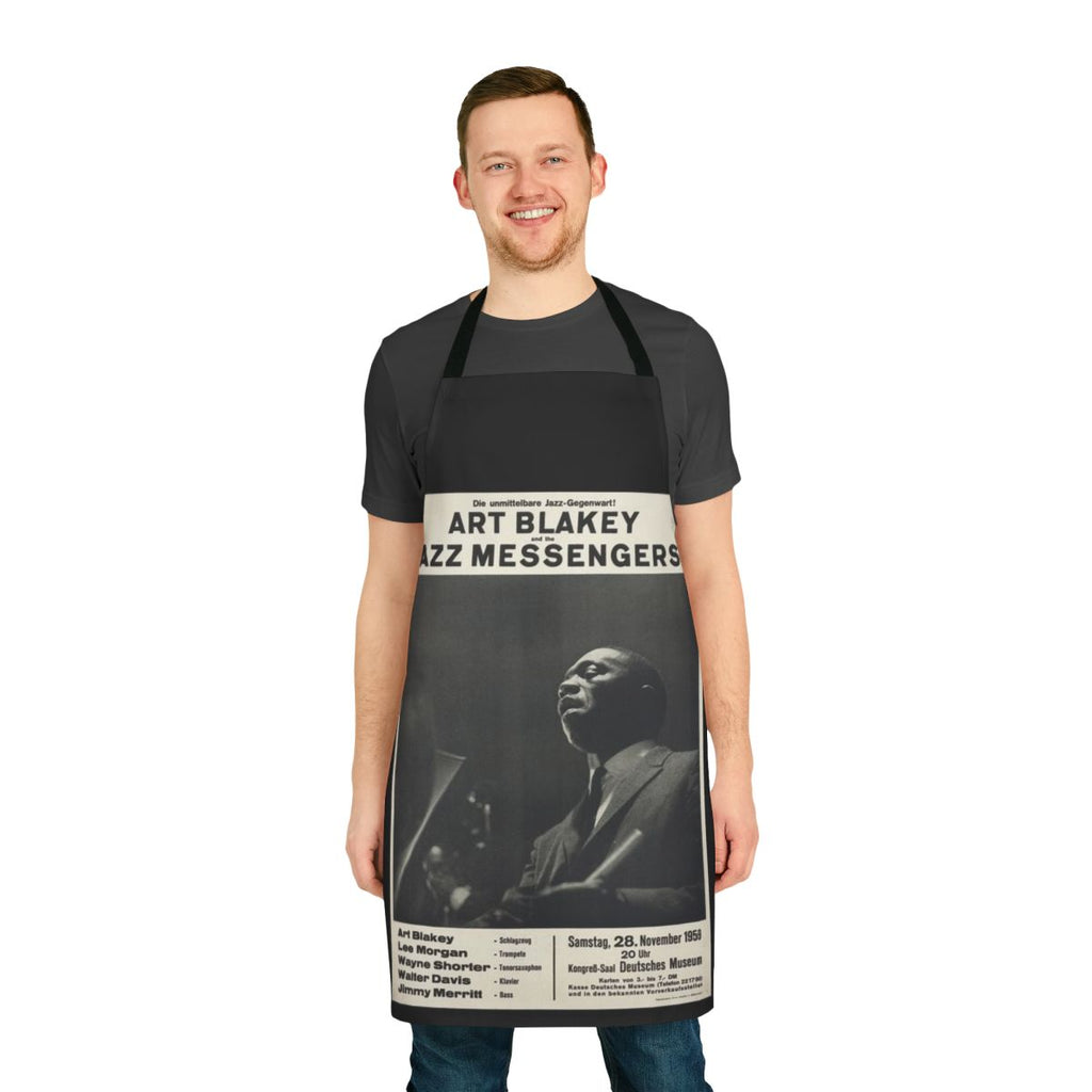 Vintage-inspired apron featuring the iconic Art Blakey and The Jazz Messengers jazz band