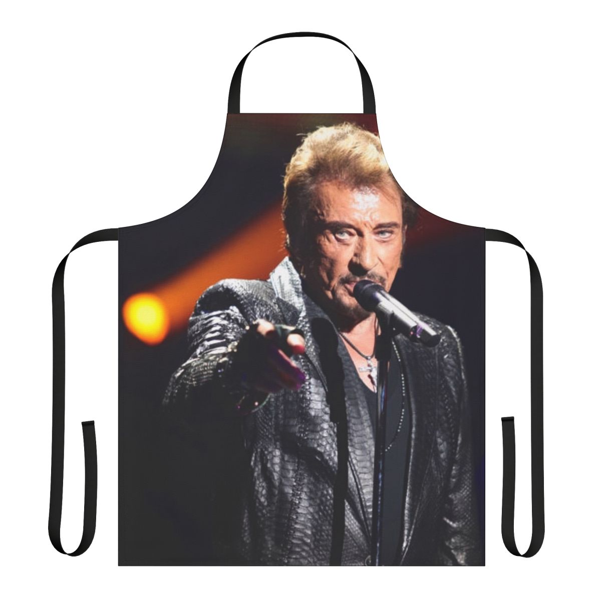 Apron featuring the image of famous French singer Johnny Hallyday