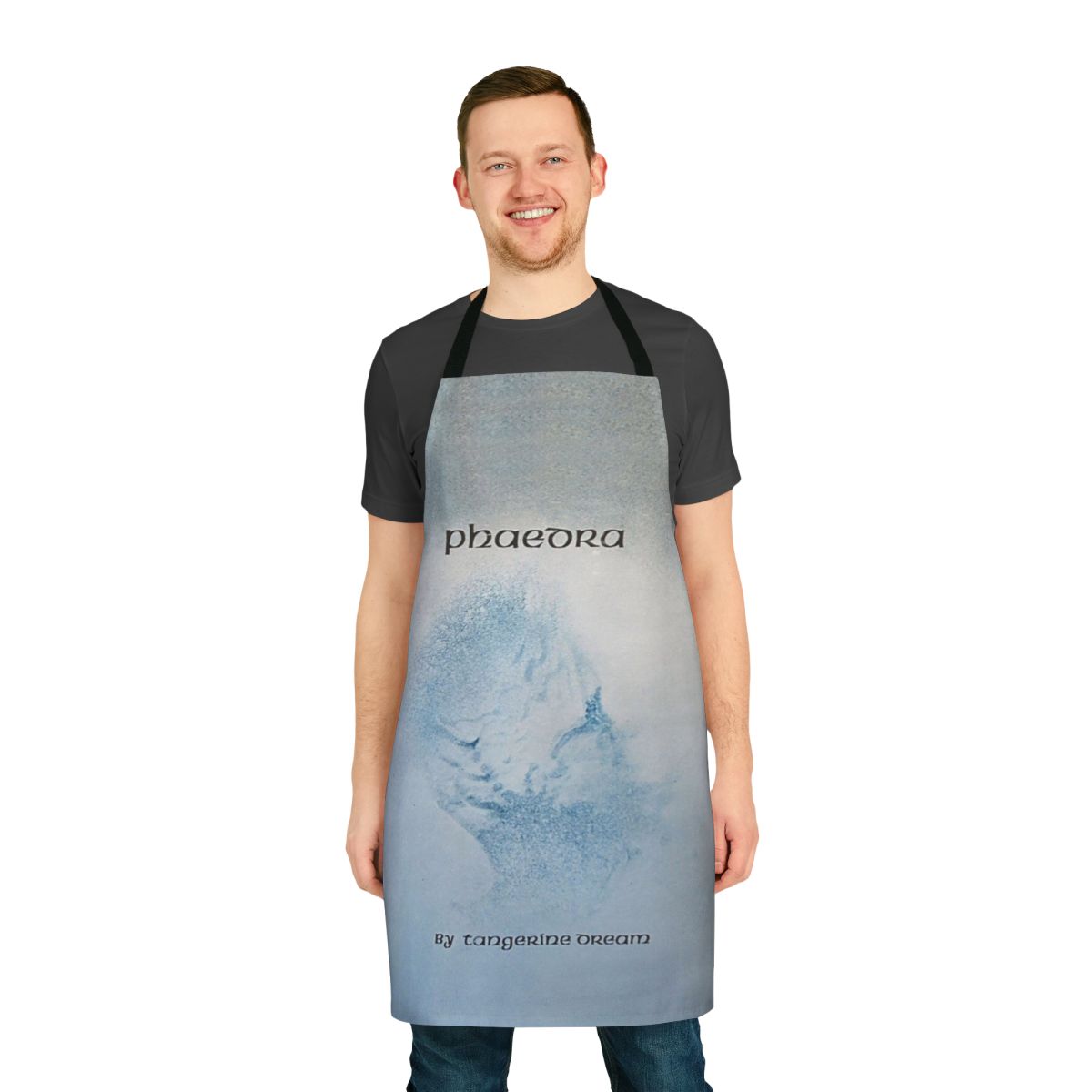 Vintage-inspired apron with a retro-style Krautrock design