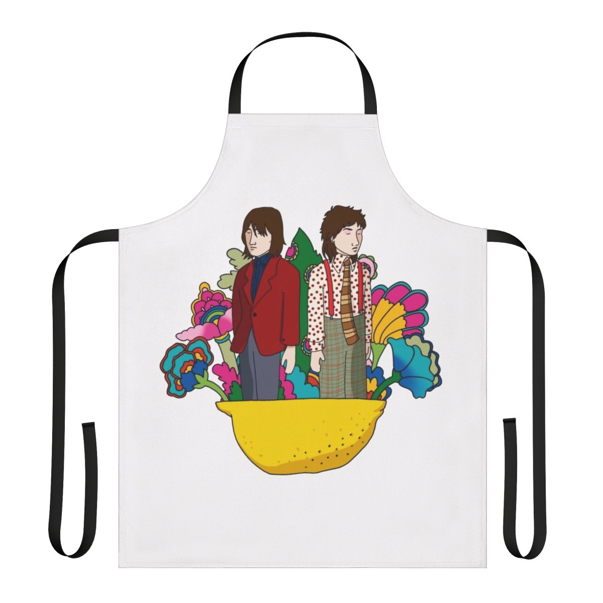 Vintage-style apron featuring the artwork and name of the indie rock band The Lemon Twigs