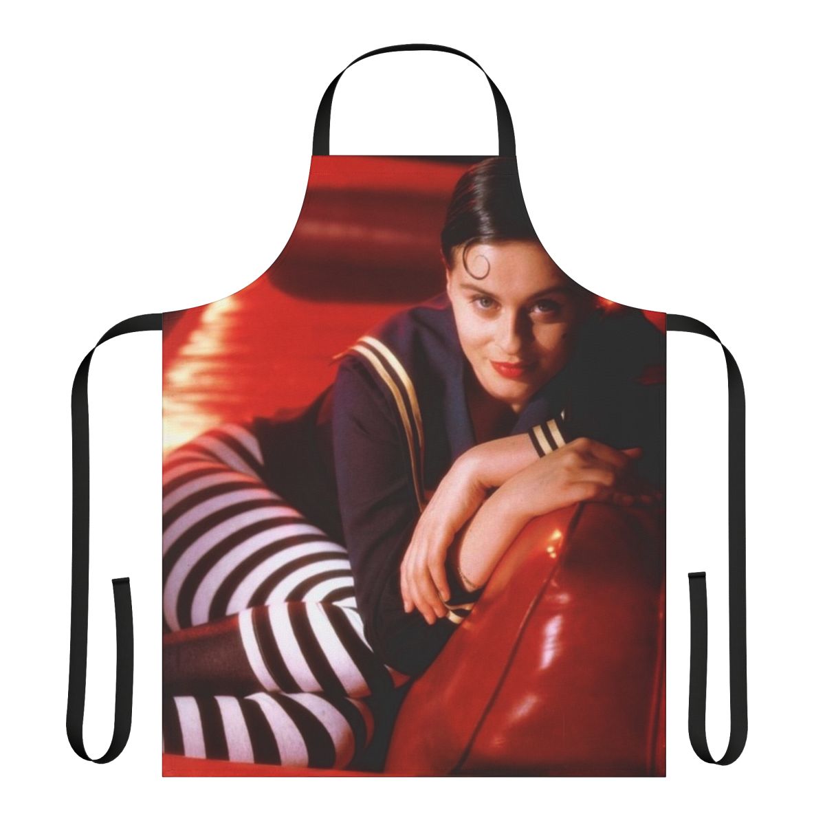 Vintage-inspired apron featuring the iconic image of singer Lisa Stansfield