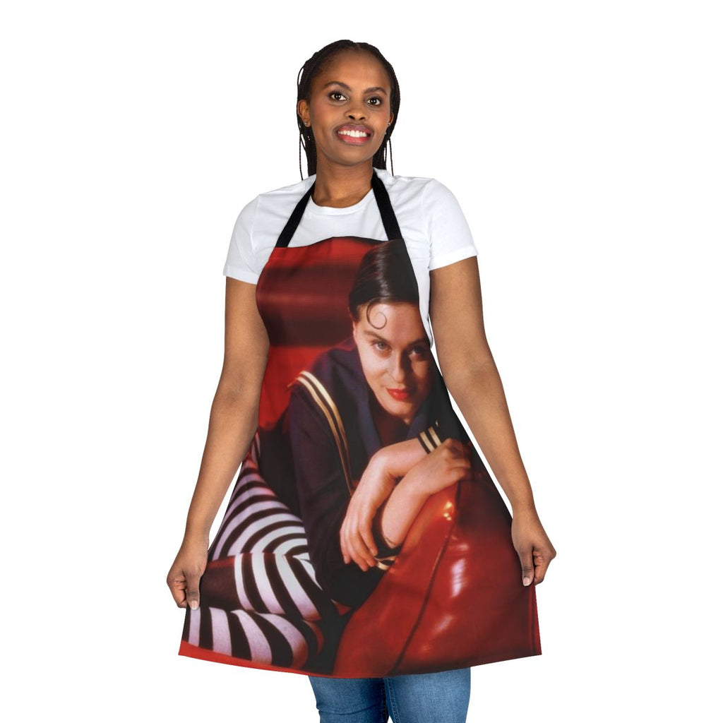 Vintage-inspired apron featuring the iconic image of singer Lisa Stansfield