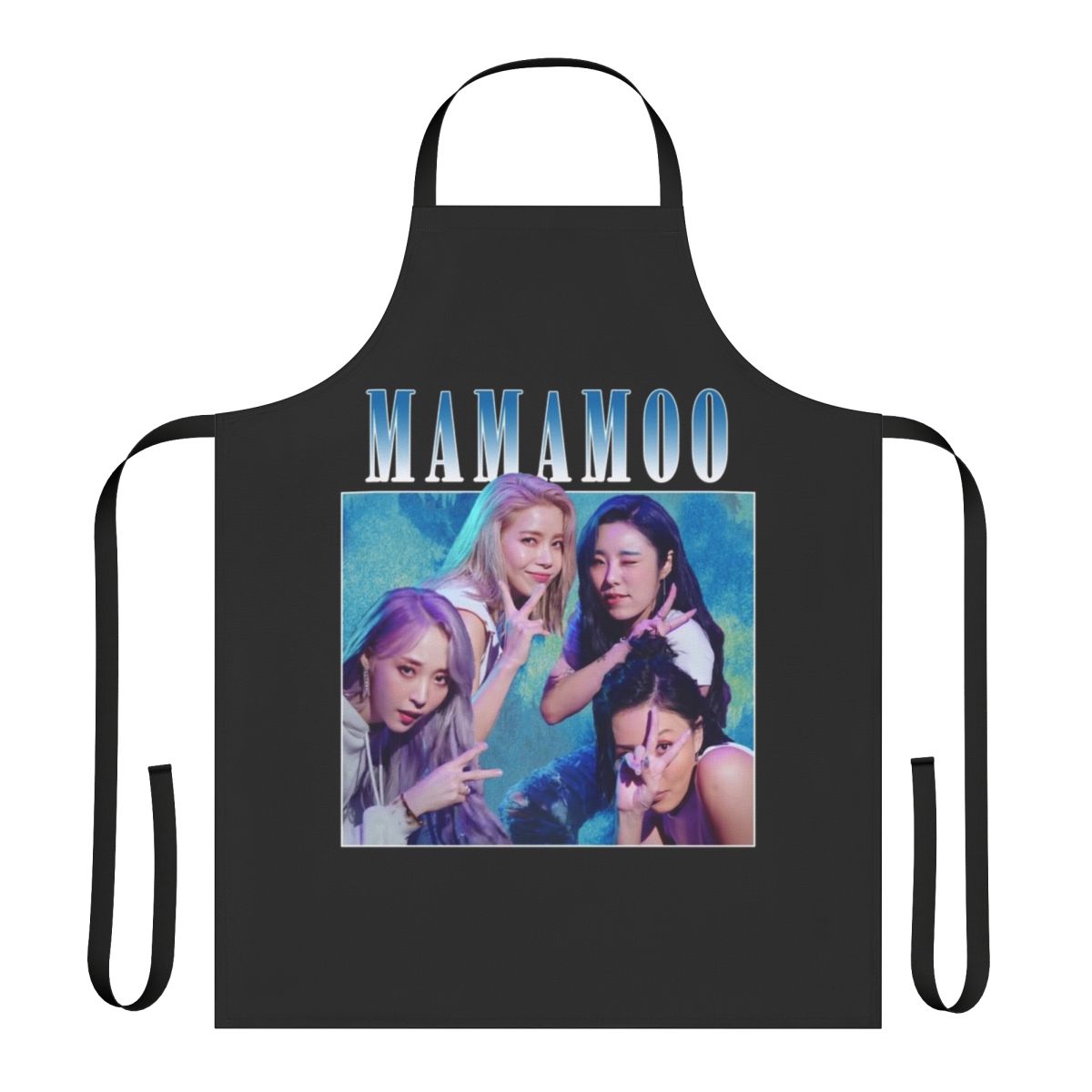 Vintage-style apron featuring the K-pop group Mamamoo