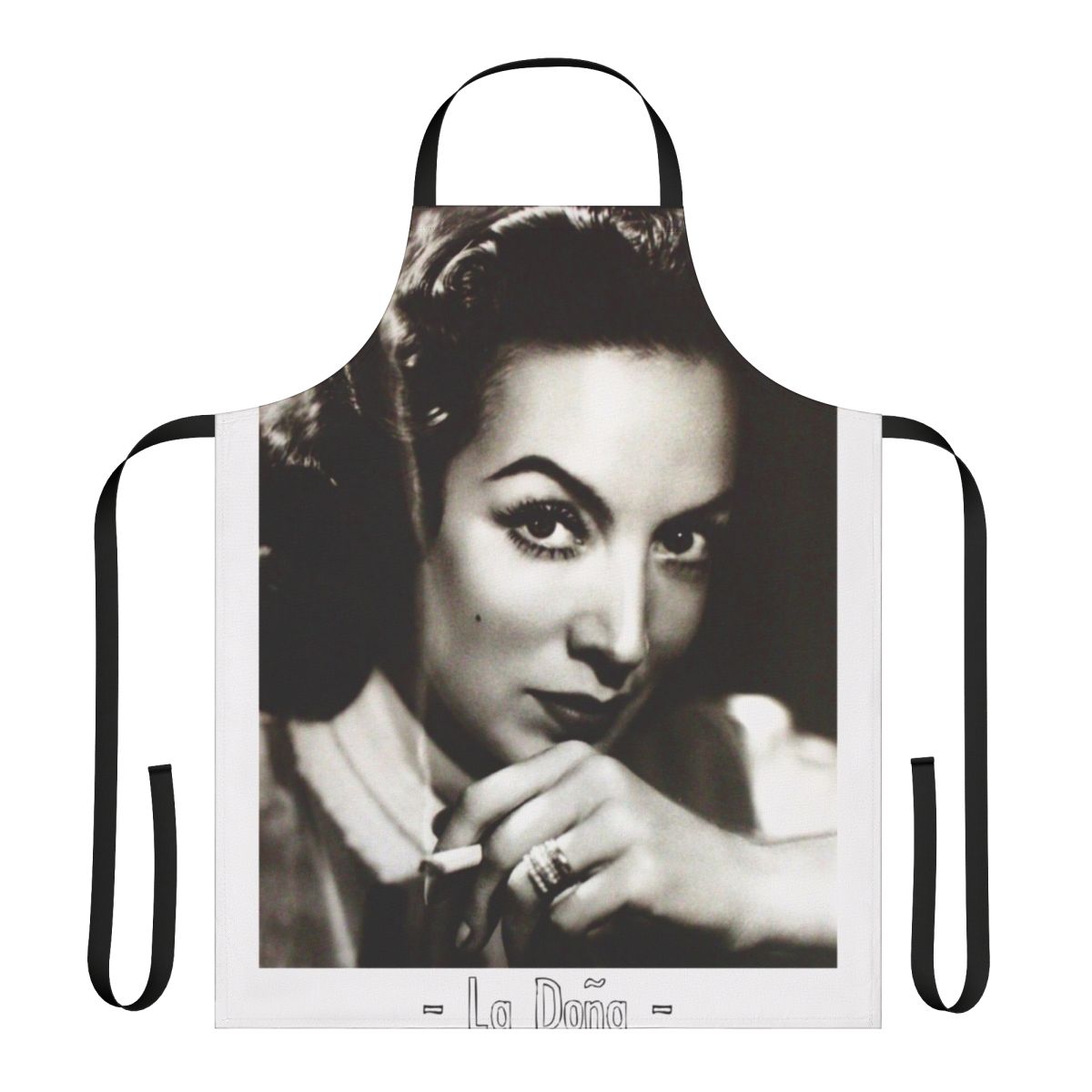 Vintage-inspired apron featuring the iconic image of Mexican actress Maria Felix