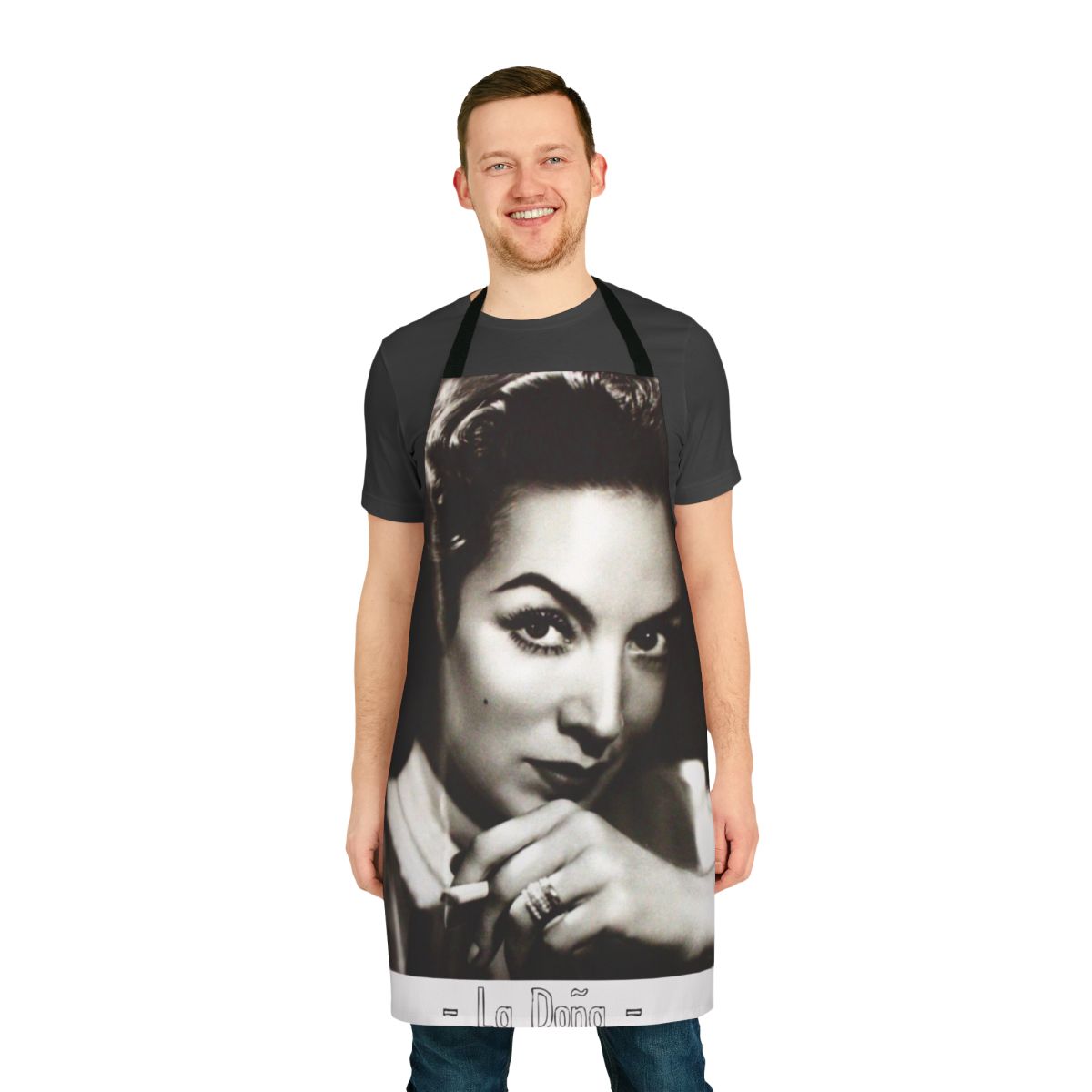 Vintage-inspired apron featuring the iconic image of Mexican actress Maria Felix