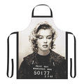 Vintage-inspired apron featuring a mugshot image of iconic actress Marilyn Monroe