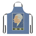 Vintage-inspired apron featuring the name and artwork of renowned composer Maurice Ravel