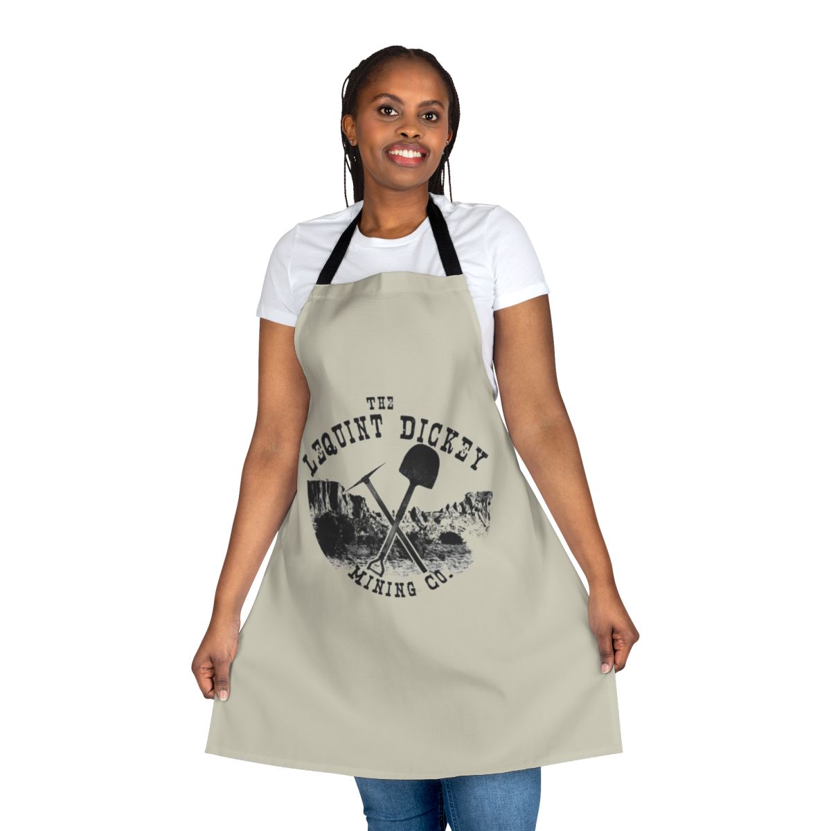 Vintage-style mining apron with retro design
