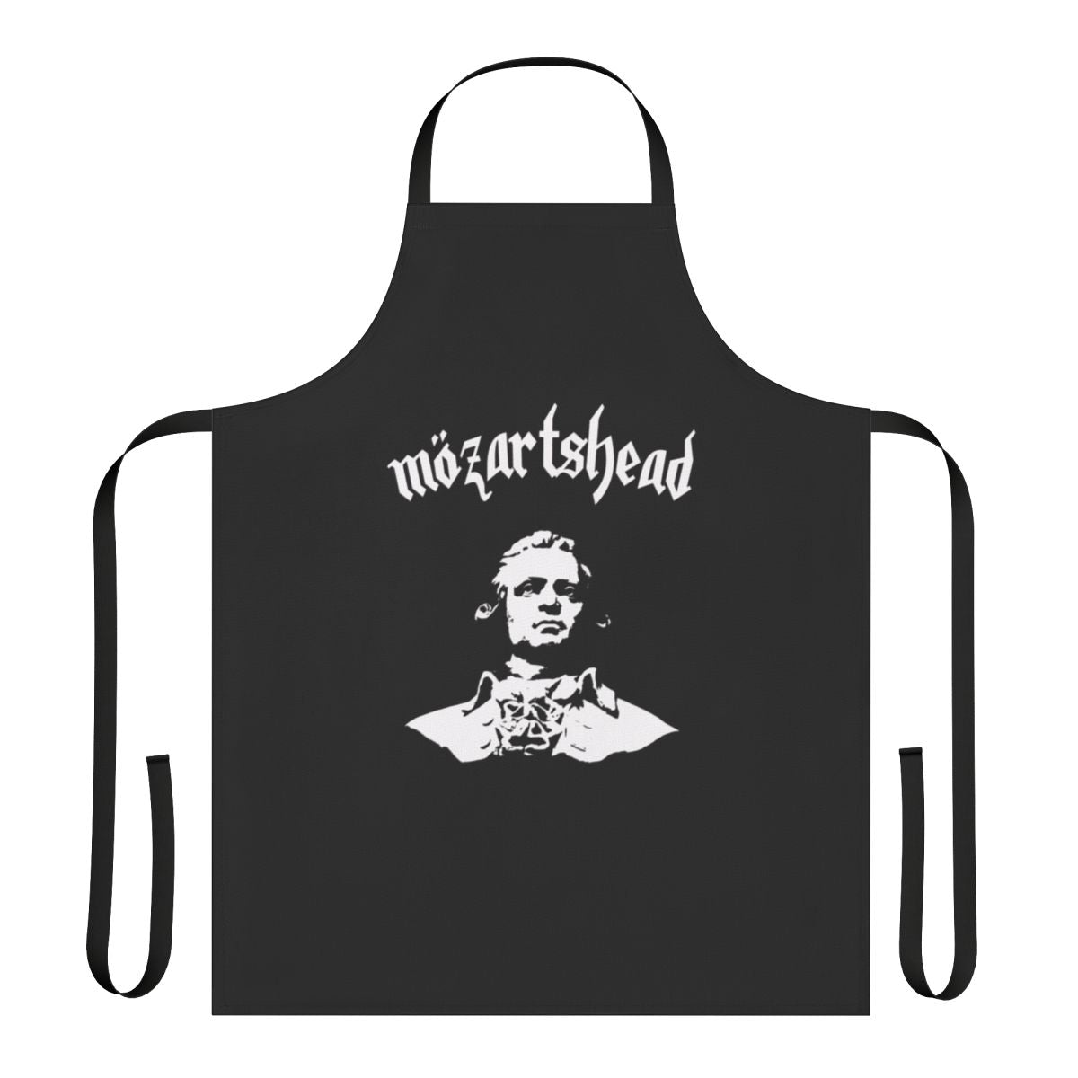 Vintage-inspired apron featuring the iconic portrait of Wolfgang Mozart, the renowned classical composer