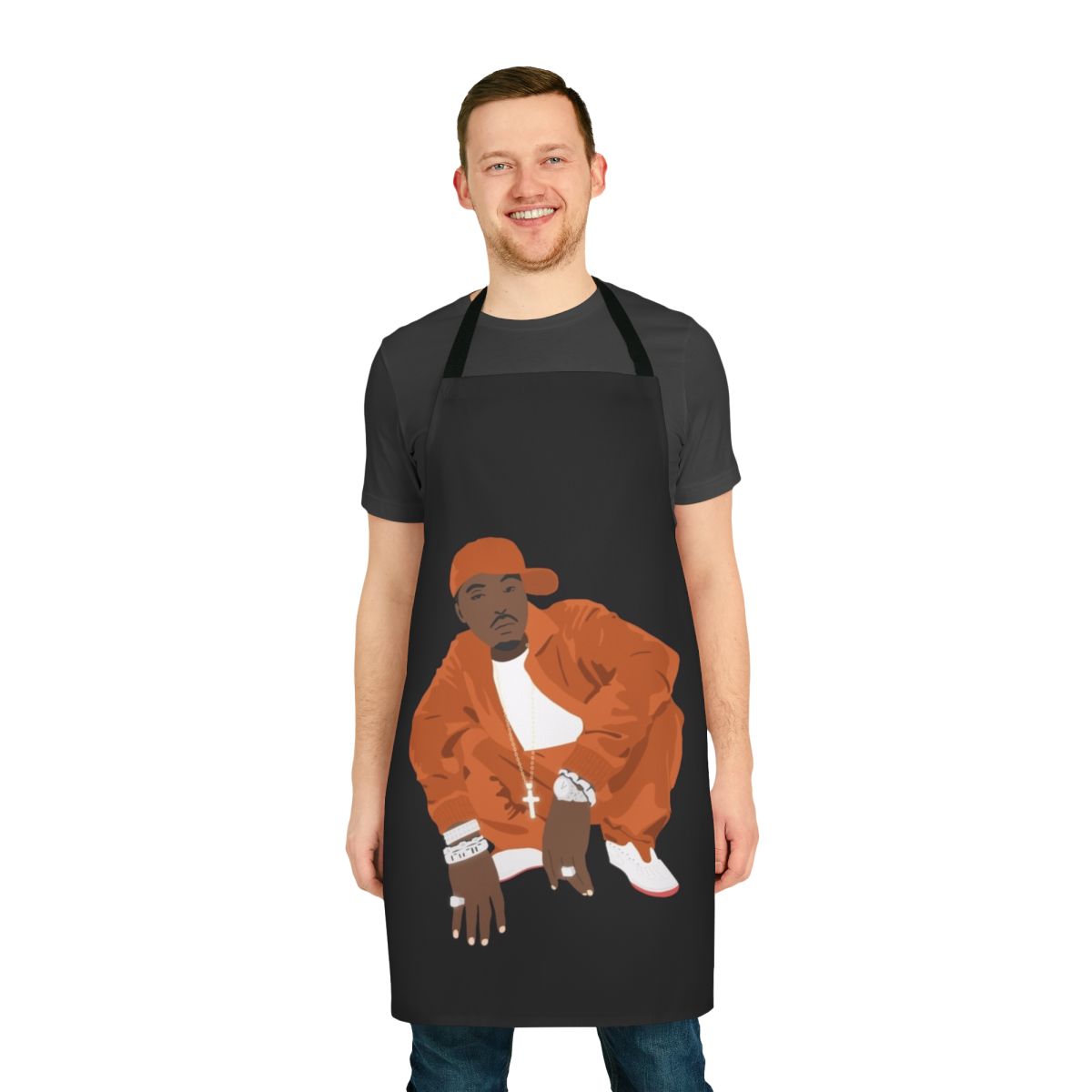 Vintage-inspired apron featuring the iconic Nas Illmatic album cover art