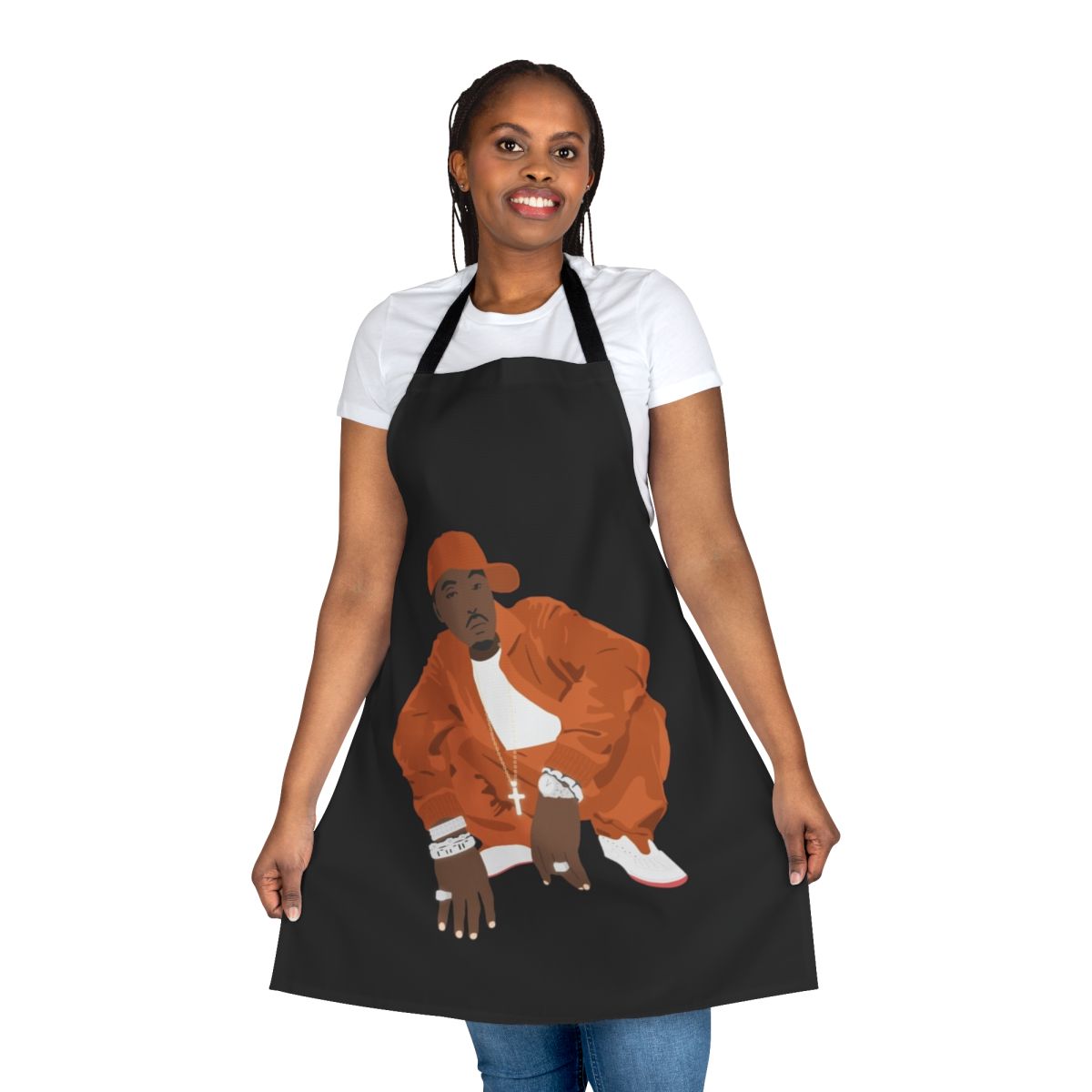 Vintage-inspired apron featuring the iconic Nas Illmatic album cover art